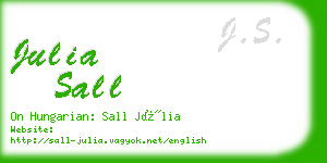 julia sall business card